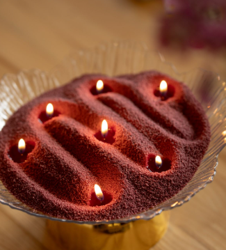 sand candle - Red