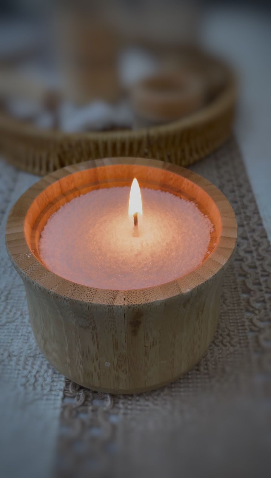 Wooden candle holders