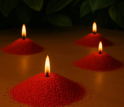 sand candle - Red